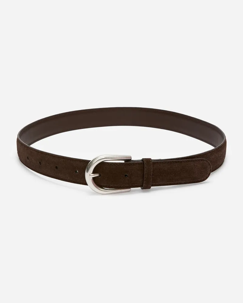 Arket Gürtel Aus Veloursleder -Braun Braun