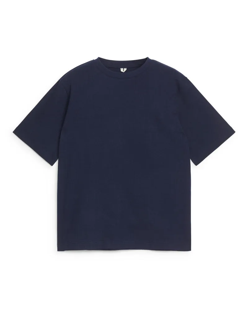 Arket T-Shirt Aus Bouclé-Jersey -Blau Blau