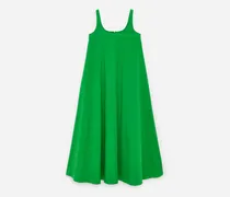Baumwoll-Maxikleid -Grün