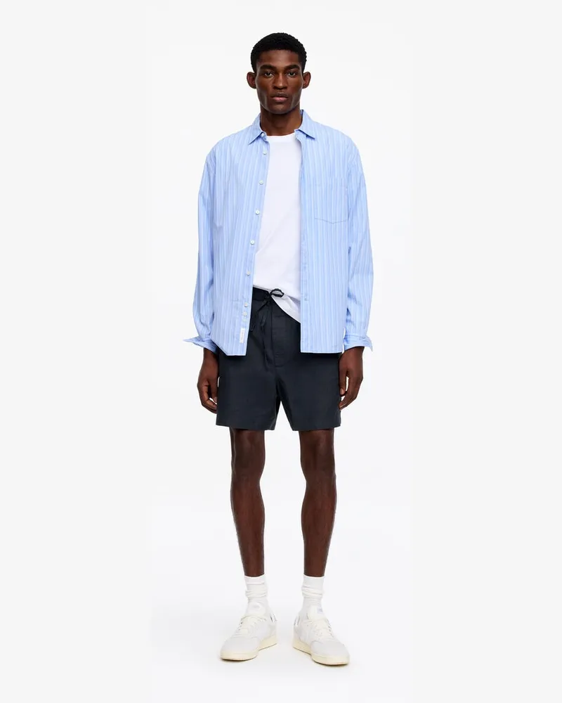 Arket Leinen-Shorts -Blau Blau
