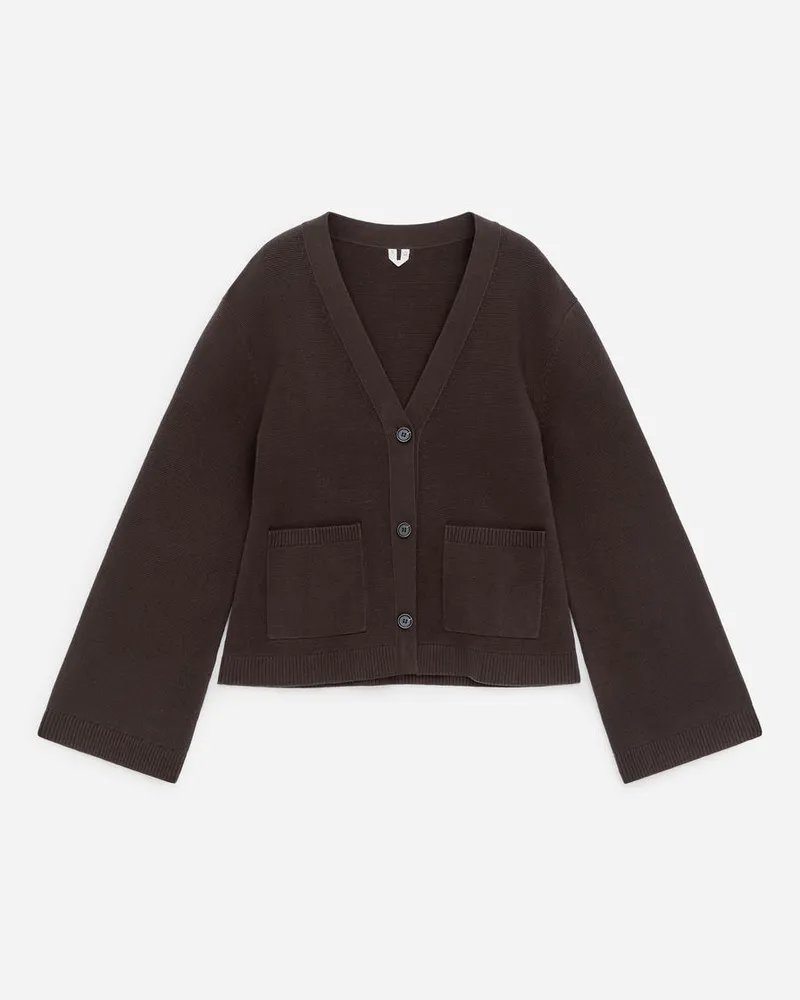 Arket Strickjacke Aus Baumwolle -Braun Braun