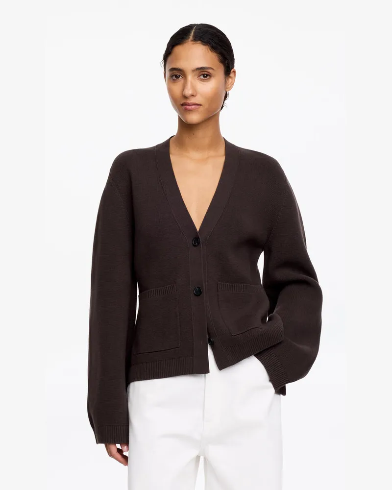 Arket Strickjacke Aus Baumwolle -Braun Braun