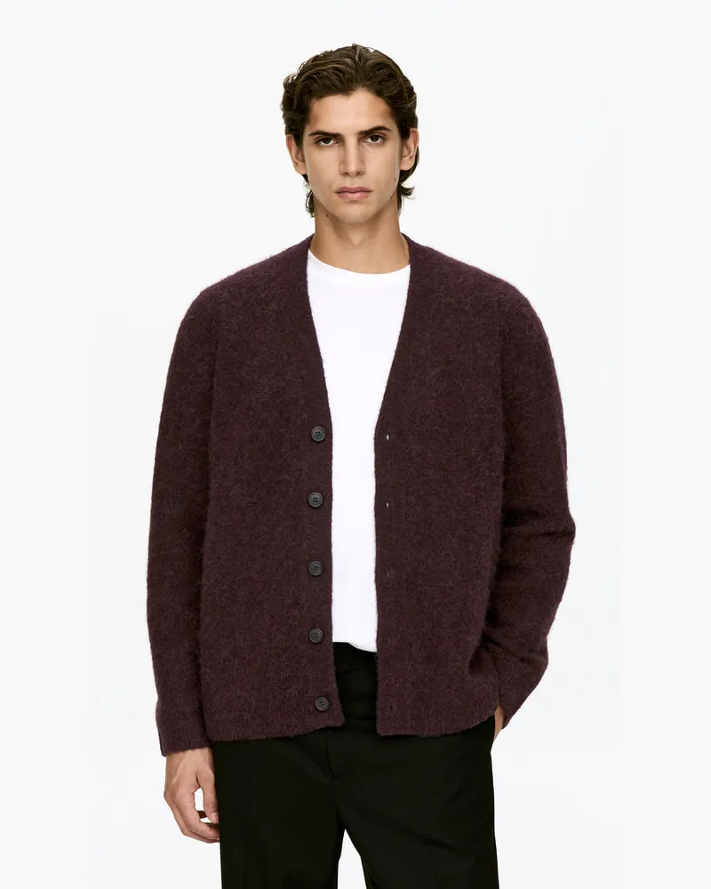 Arket Strickjacke Aus Wolle Und Alpakawolle -Rot Rot