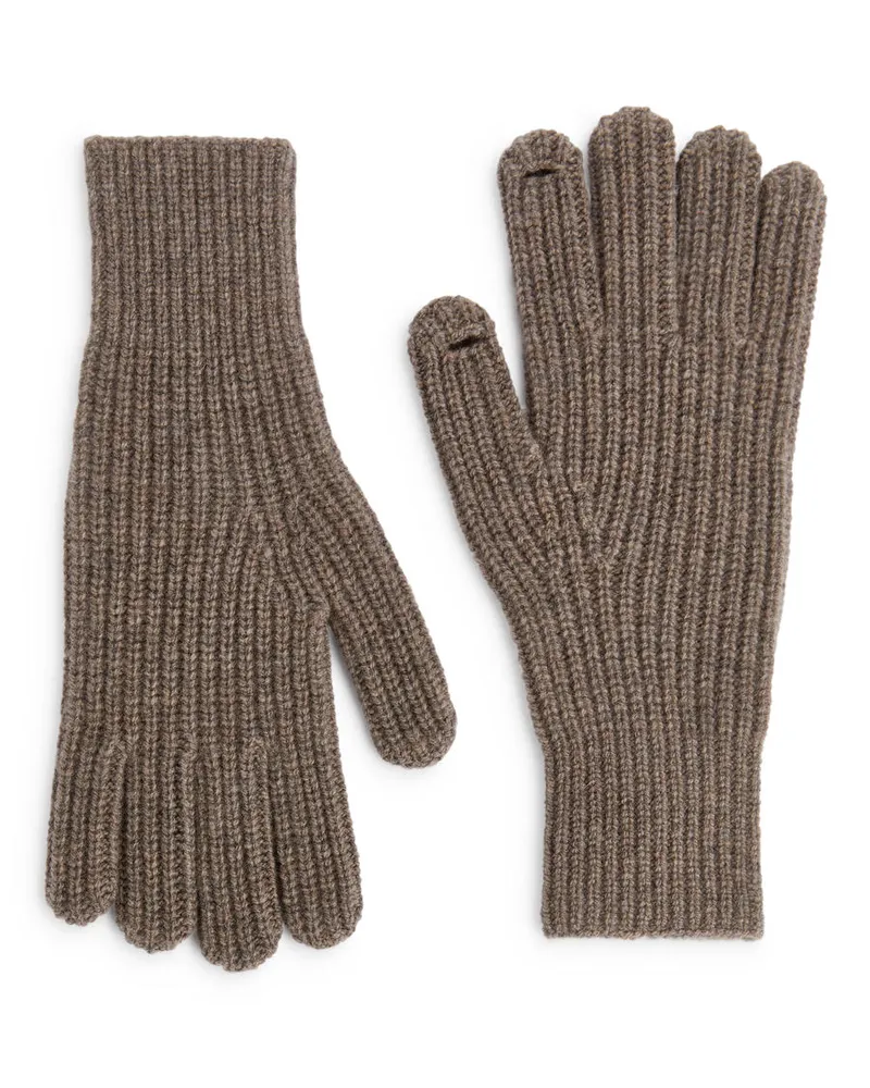 Arket Wollhandschuhe - Beige Graubraun