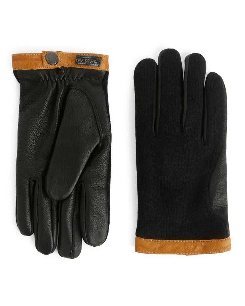 Arket Handschuhe Aus Hirschleder Von Hestra - Schwarz Schwarz