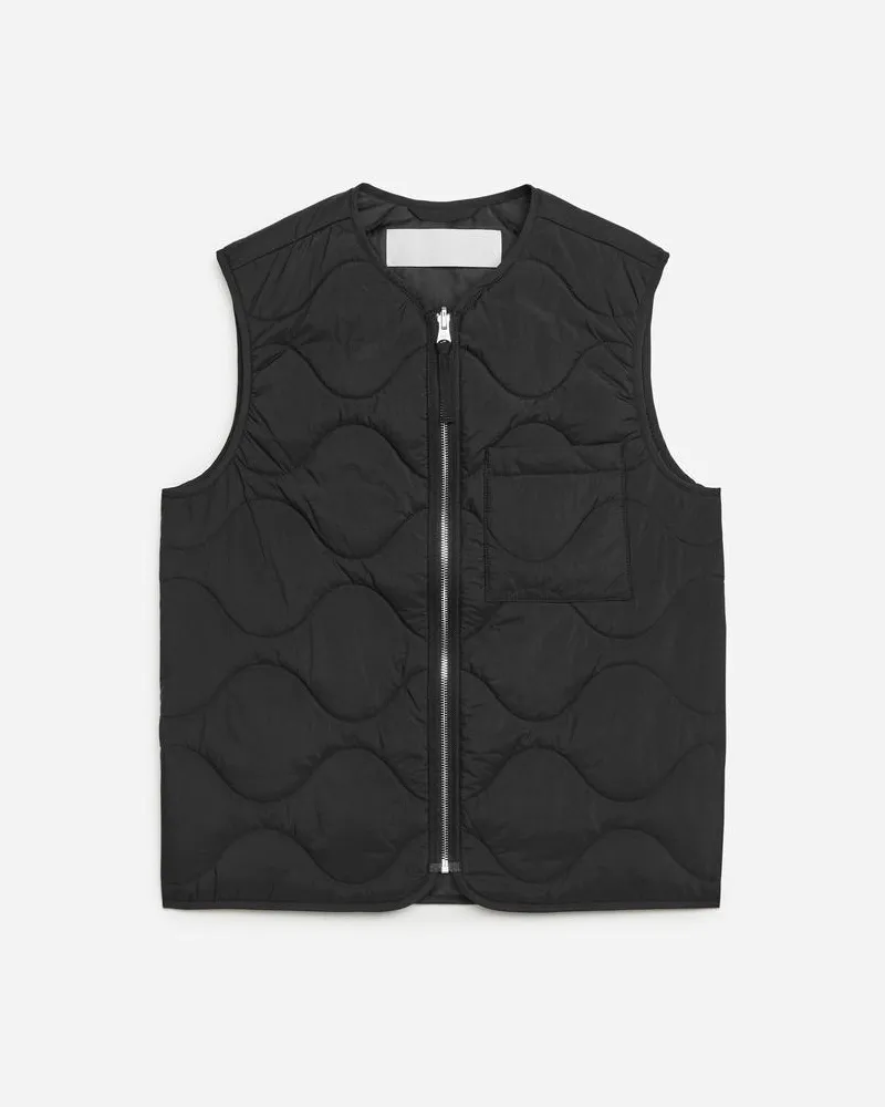 Arket Gesteppte 2-in-1-Liner-Weste -Schwarz Schwarz