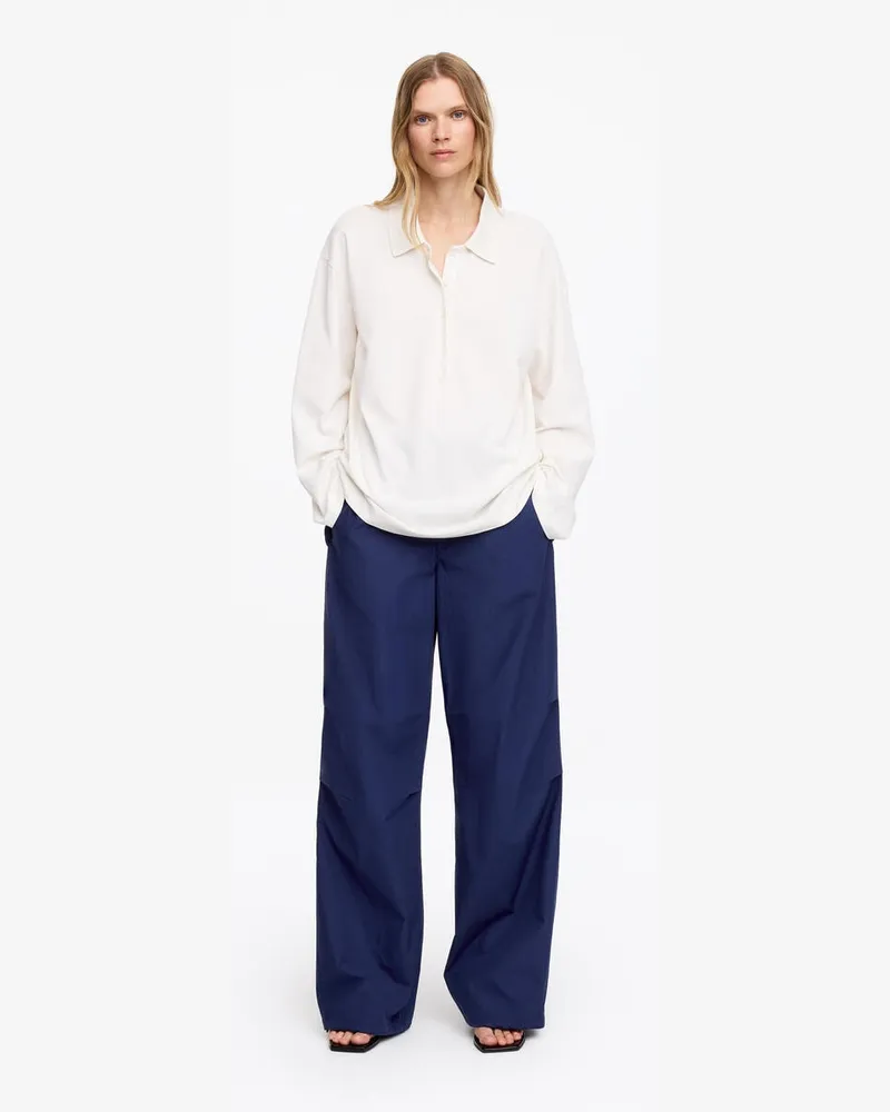 Arket Baumwollhose Mit Knieabnähern -Blau Blau