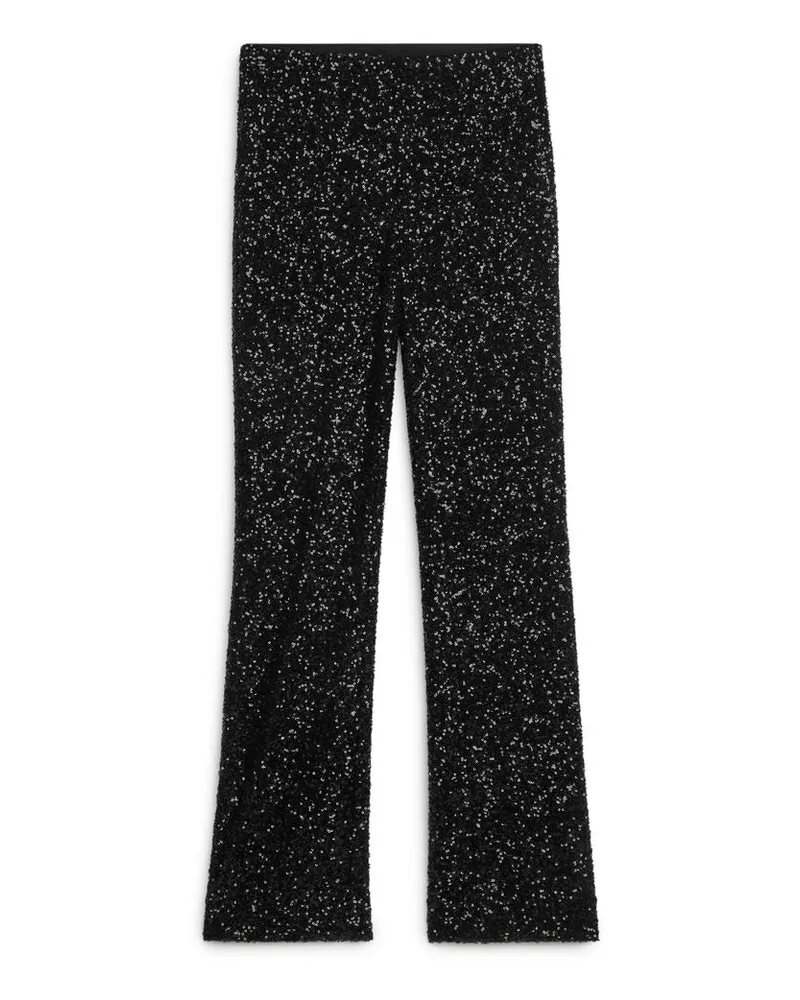 Arket Paillettenhose - Schwarz Schwarz