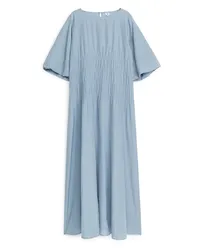 Arket Kurzärmliges Maxikleid Blau