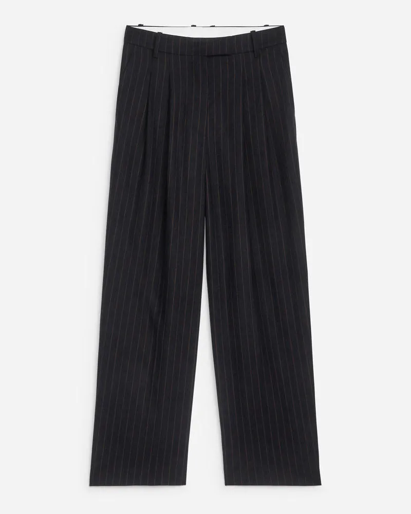 Arket Locker Geschnittene Bundfaltenhose -Blau Blau