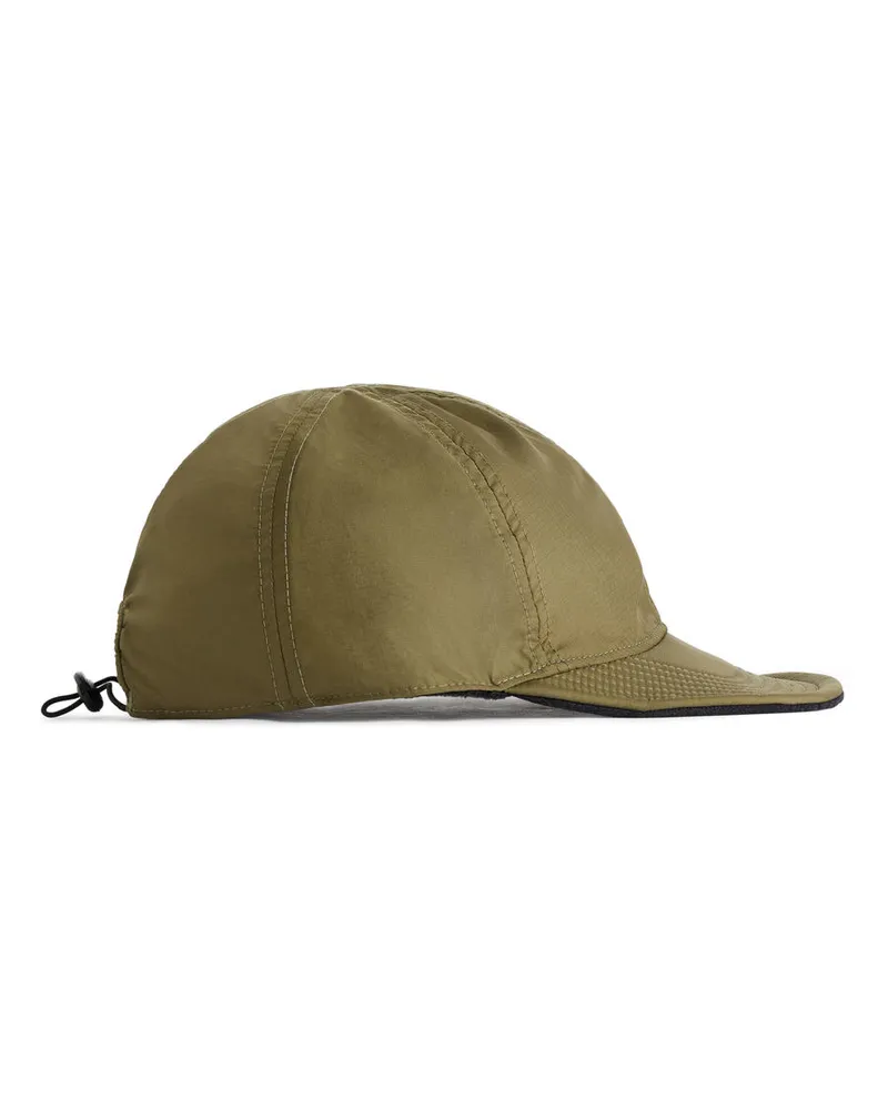 Arket Wendbare Kappe Aus Nylon - Grün Khaki