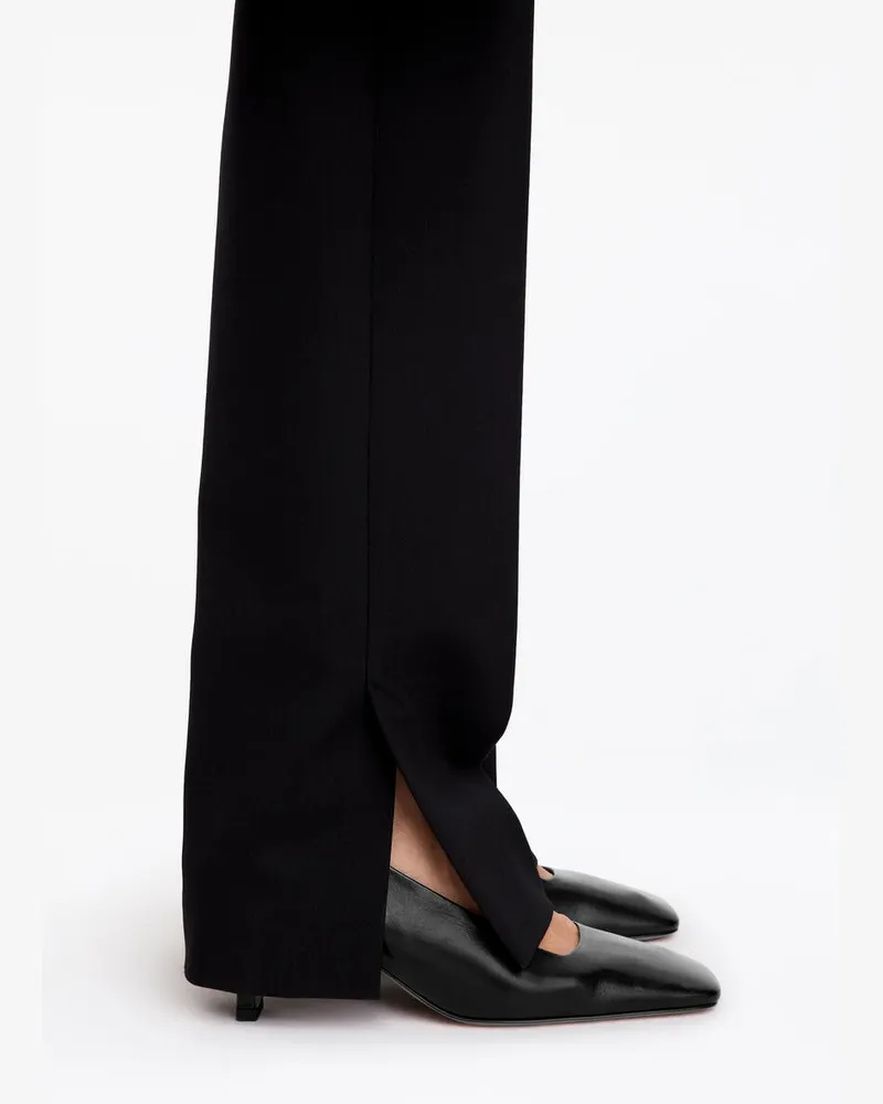 Arket Lederpumps Mit Eckiger Spitze -Schwarz Schwarz