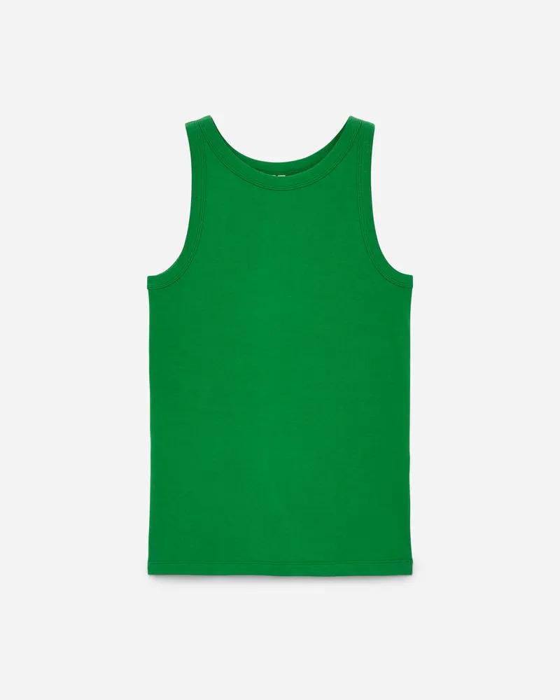 Arket Geripptes Tanktop - Grün Leuchtendes