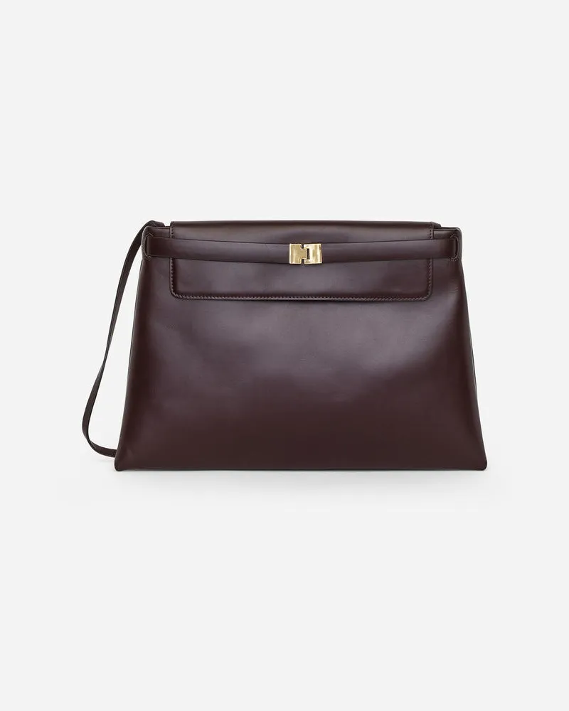 Arket Schultertasche Aus Leder - Rot Dunkelrot