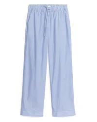 Arket Pyjamahose aus Popeline Blau