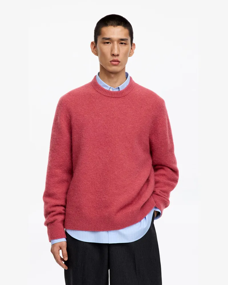 Arket Pullover Aus Alpaka- Und Merinowolle -Rot Rot