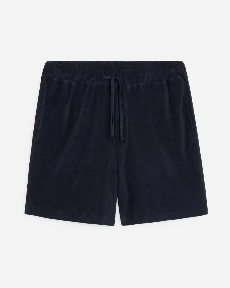 Arket Shorts Aus Baumwollfrottee -Blau Blau