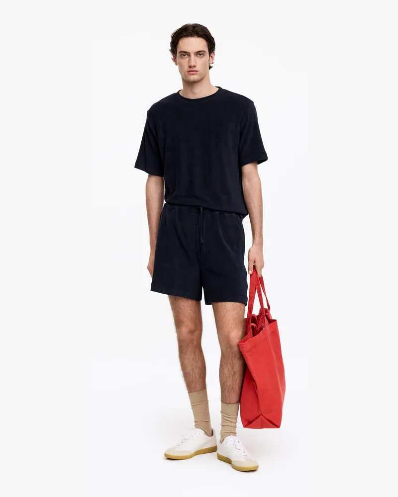 Arket Shorts Aus Baumwollfrottee -Blau Blau