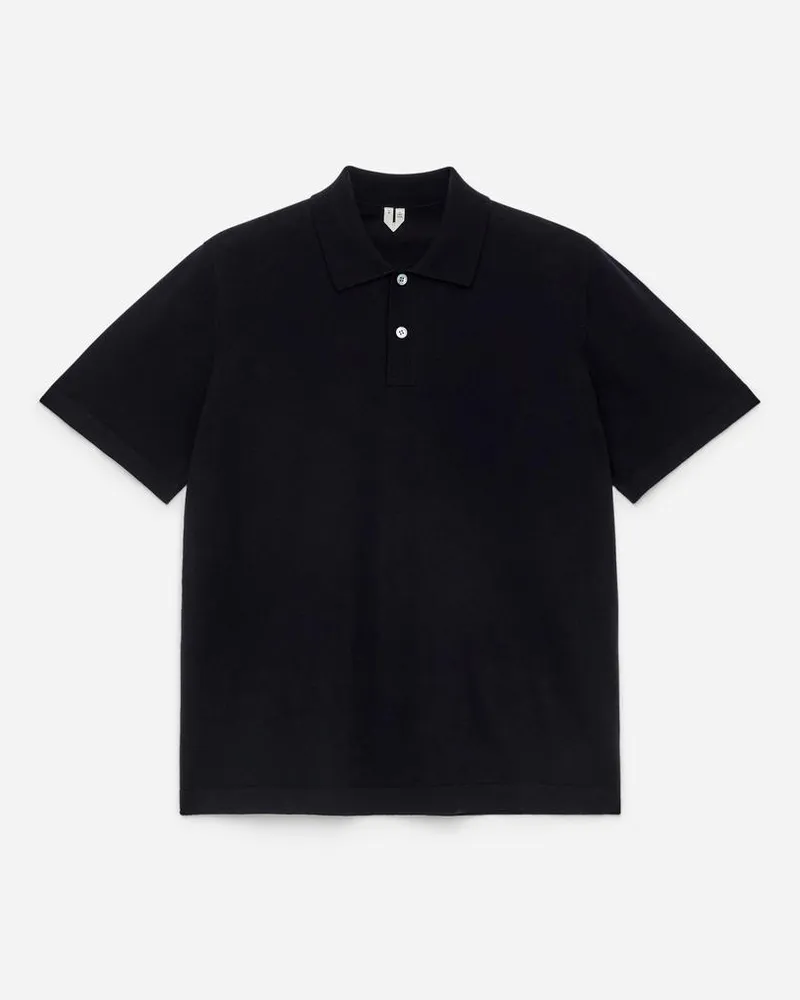 Arket Poloshirt Aus Wolle - Blau Dunkelblau
