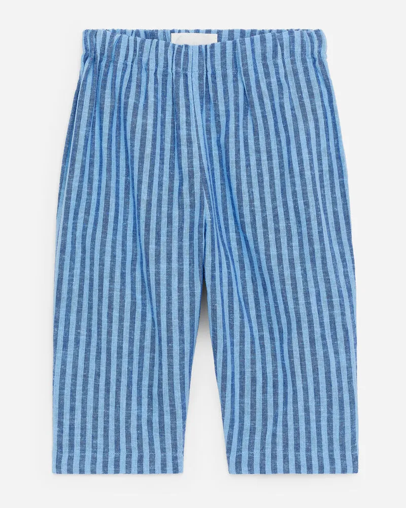Arket Hose Aus Leinen Und Baumwolle -Blau Blau