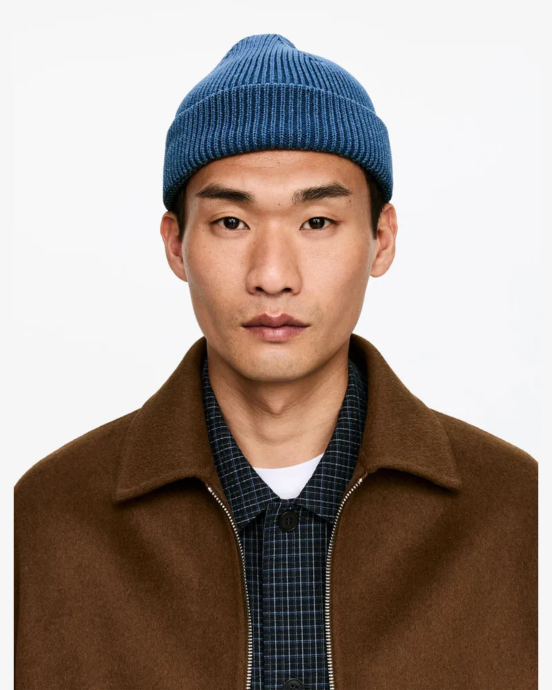 Arket Beanie In Indigo -Blau Blau