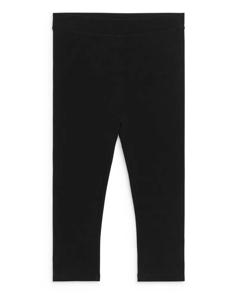 Arket Gerippte Capri-Leggings Schwarz