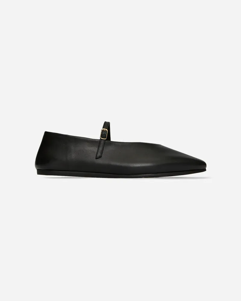 Arket Mary Janes Aus Leder - Schwarz Schwarz
