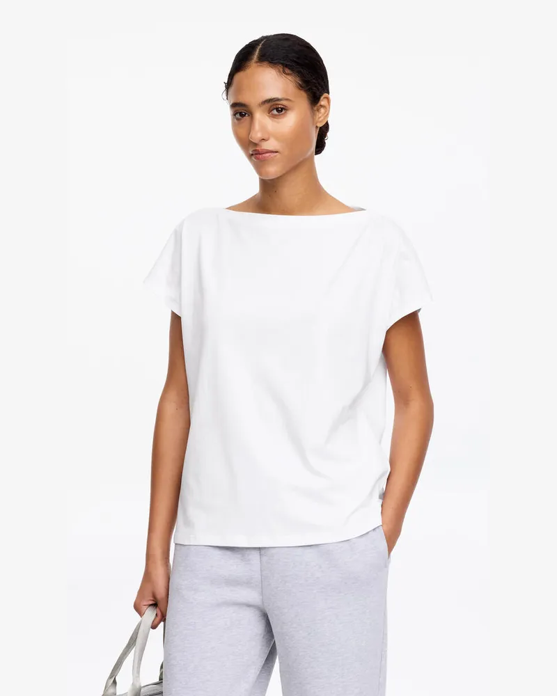 Arket Oberteil Mit Flügelärmeln -Weiß Weiß