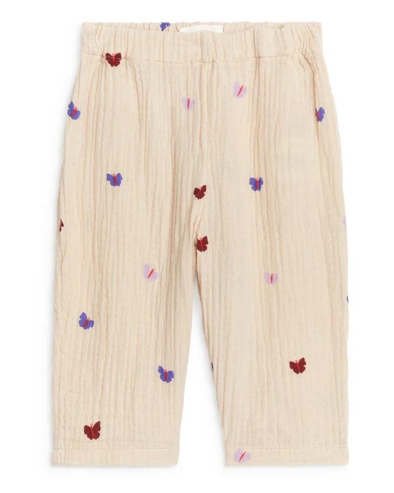 Arket Baumwollmusselin-Hose -Beige Beige