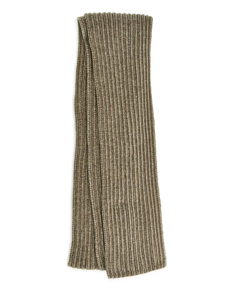 Arket Gerippter Chenille-Schal - Braun|Beige Graubraun