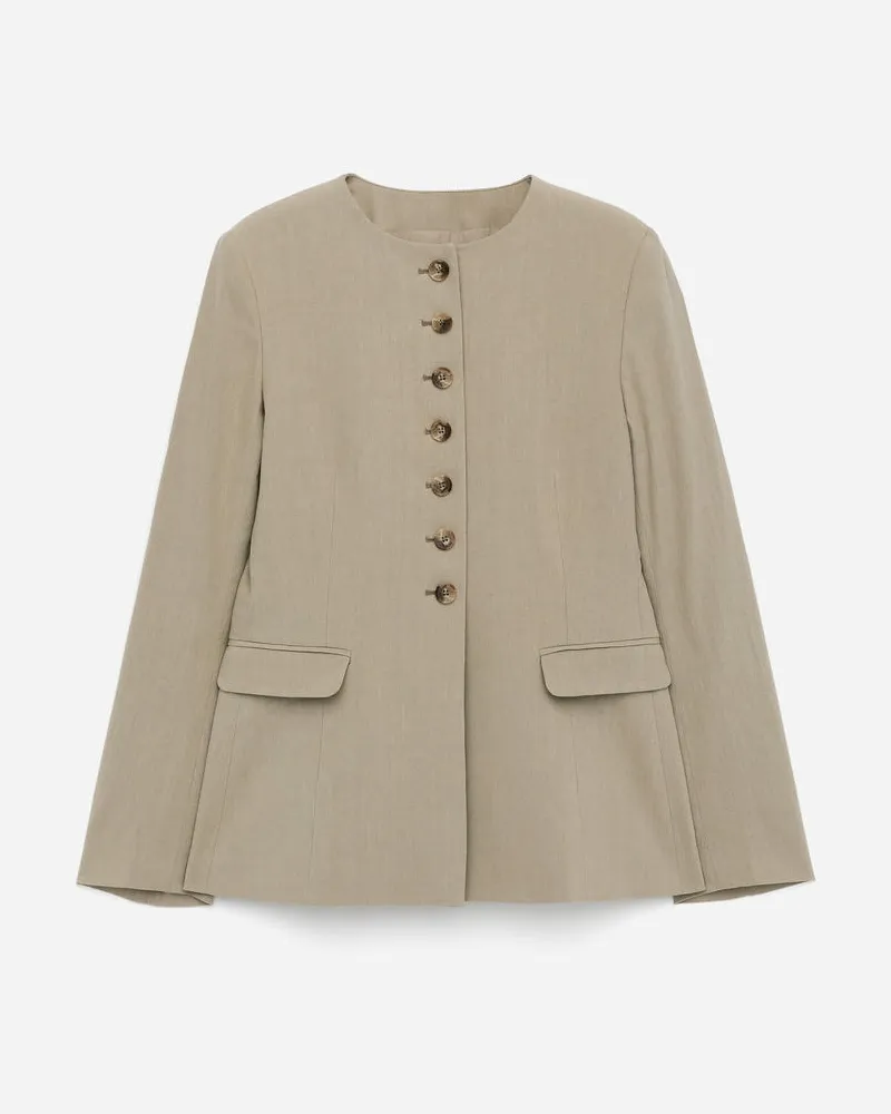 Arket Blazer Aus Leinenmischung -Beige Beige