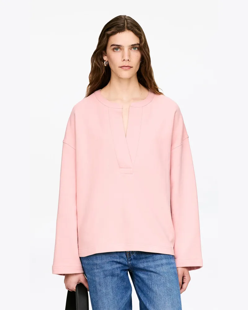 Arket Sweatshirt Mit Schlitz -Rosa Rosa
