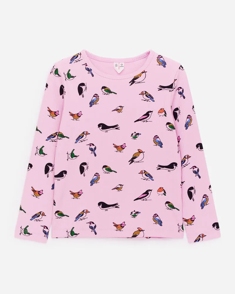 Arket Geripptes Oberteil -Rosa Rosa