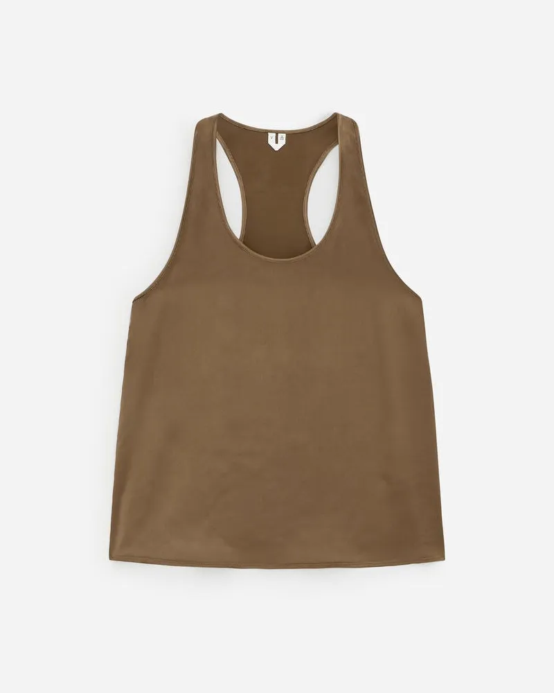 Arket Sportoberteil Aus Satin -Braun Braun