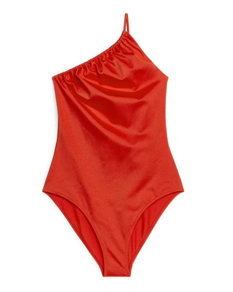 Arket One-Shoulder-Badeanzug - Rot Rot
