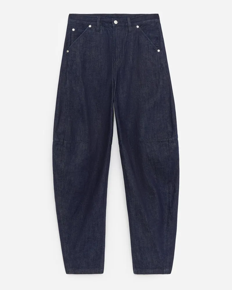 Arket PINE Relaxed Barrel Jeans -Blau Blau