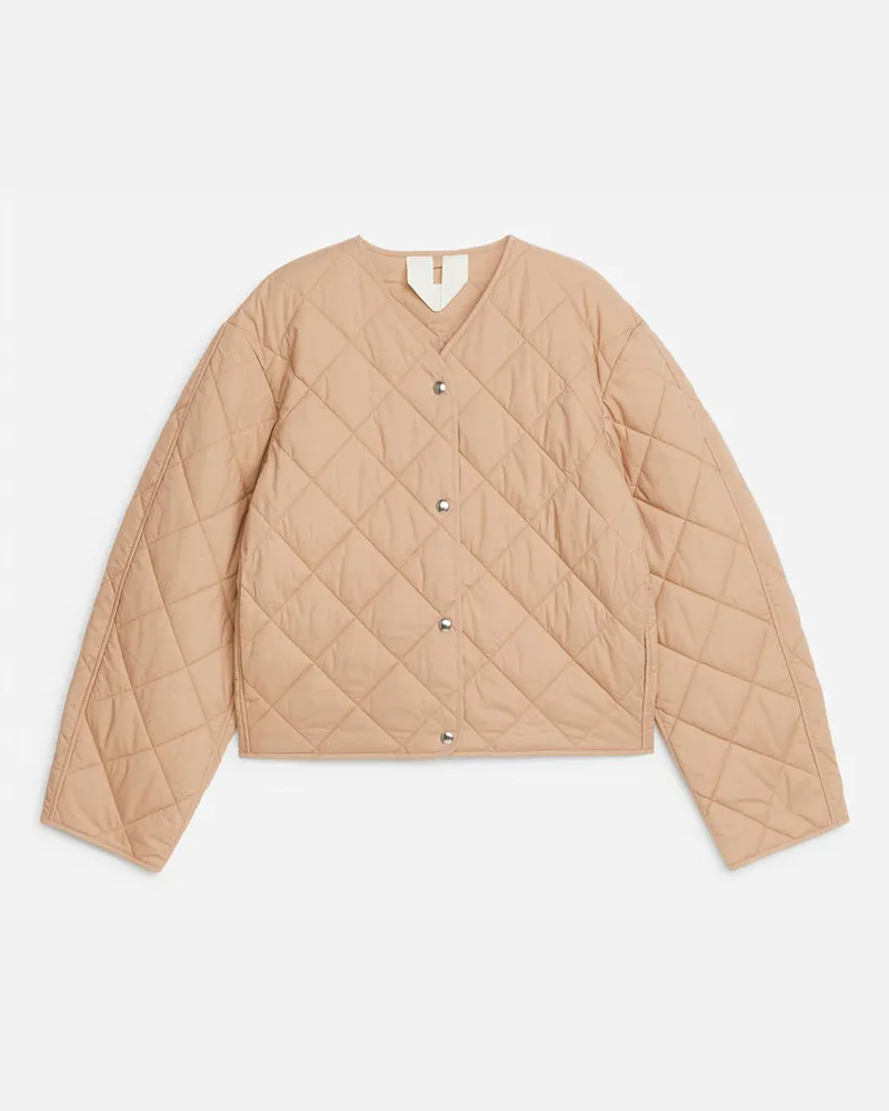 Arket Steppjacke Aus Baumwolle -Beige Beige