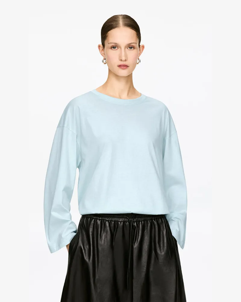 Arket Oversized-T-Shirt Mit Langen Ärmeln -Türkis Türkis