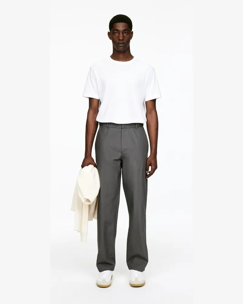 Arket Popeline-Hose -Grau Grau