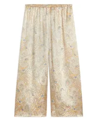 Arket Pyjamahose aus Seide Beige