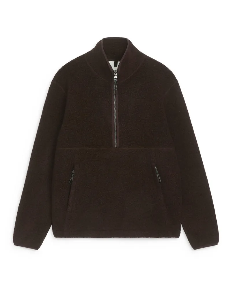 Arket Teddy-Sweatshirt Aus Wollmischung - Braun Braun