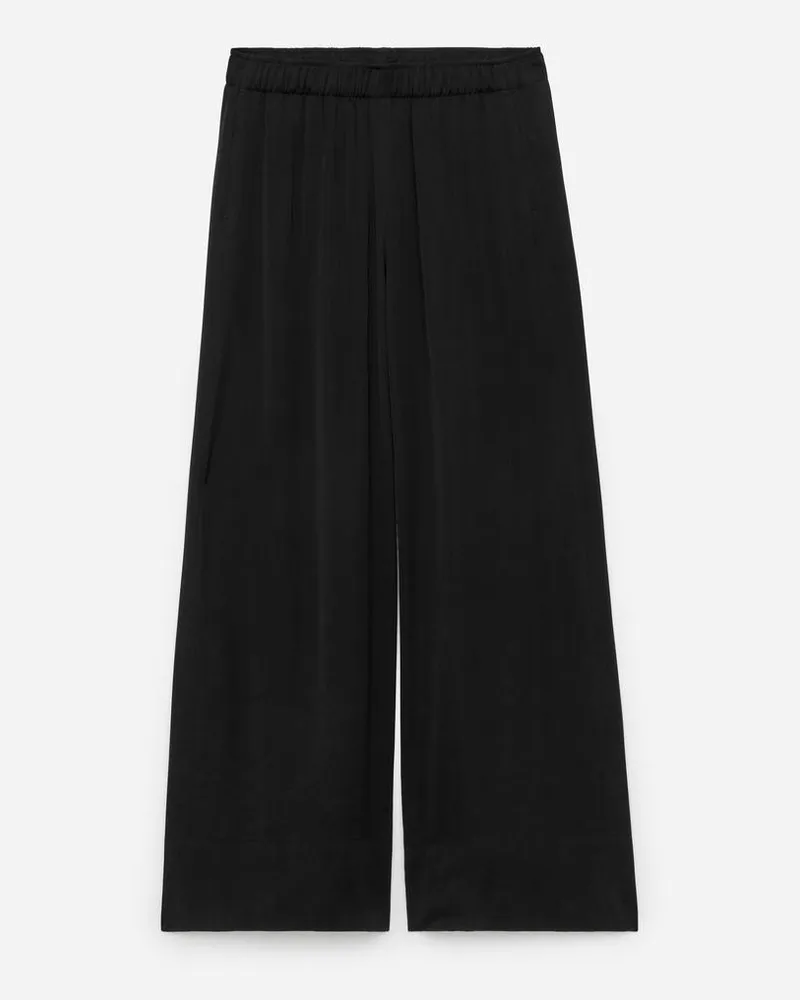 Arket Legere Satinhose - Schwarz Schwarz