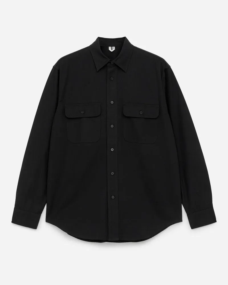 Arket Overshirt Aus Baumwolle -Blau Blau