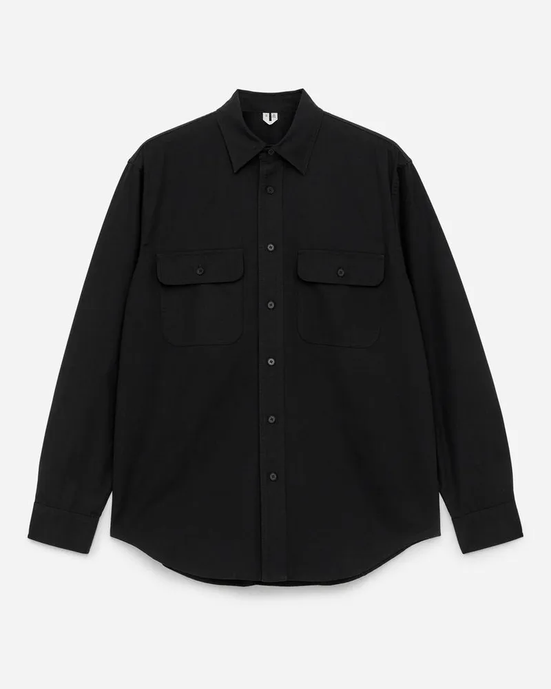 Arket Overshirt Aus Baumwolle -Blau Blau