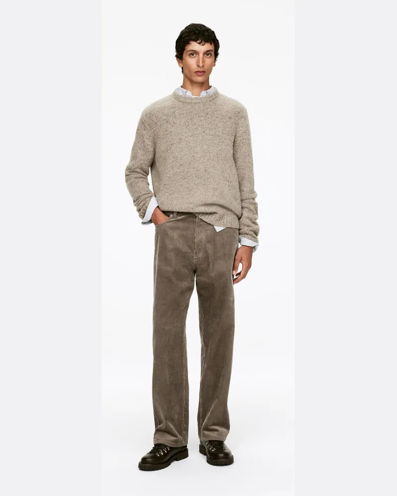 Arket Lockere Hose Aus Cord -Beige Beige