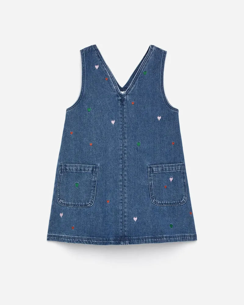 Arket Besticktes Denimkleid -Blau Blau