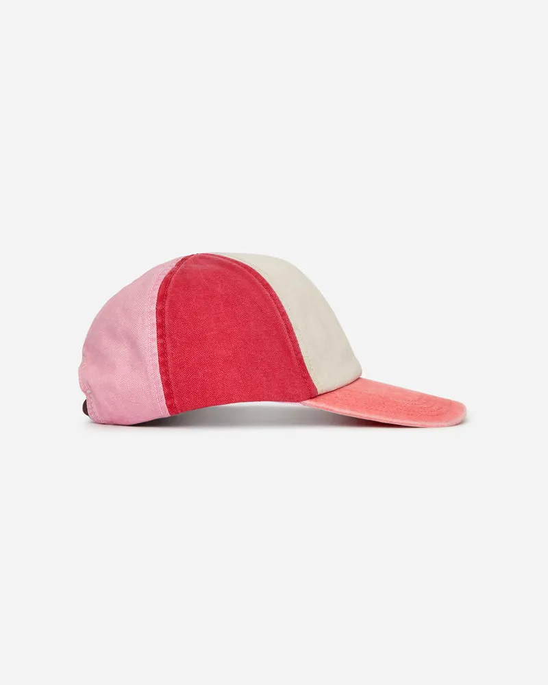 Arket Cap Aus Twill Mit Blockstreifen - Rot|Rosa|Mehrfarbig Rot