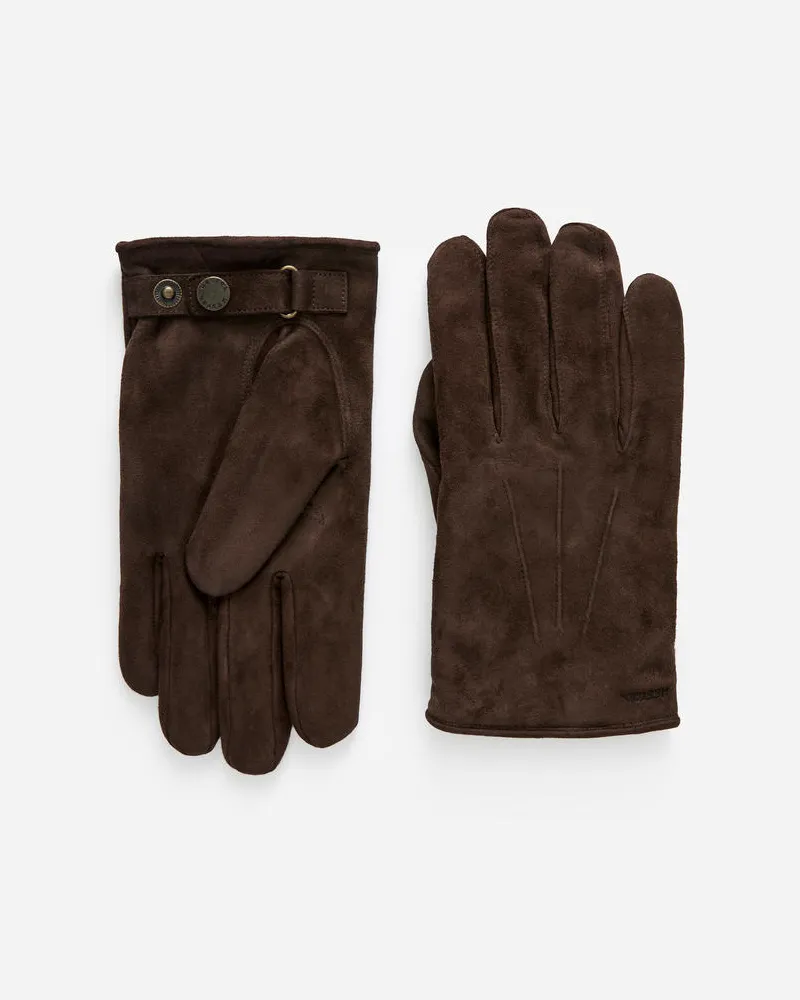 Arket Handschuh Robert Aus Veloursleder Von Hestra -Braun Braun