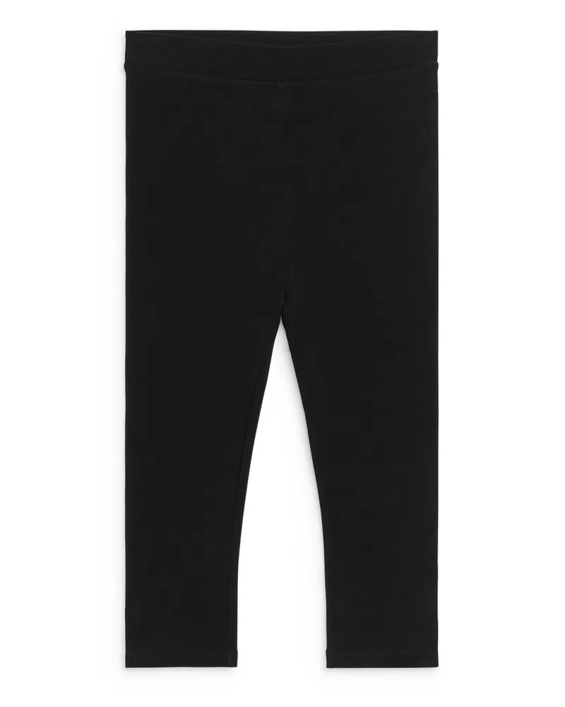 Arket Gerippte Capri-Leggings - Schwarz Schwarz