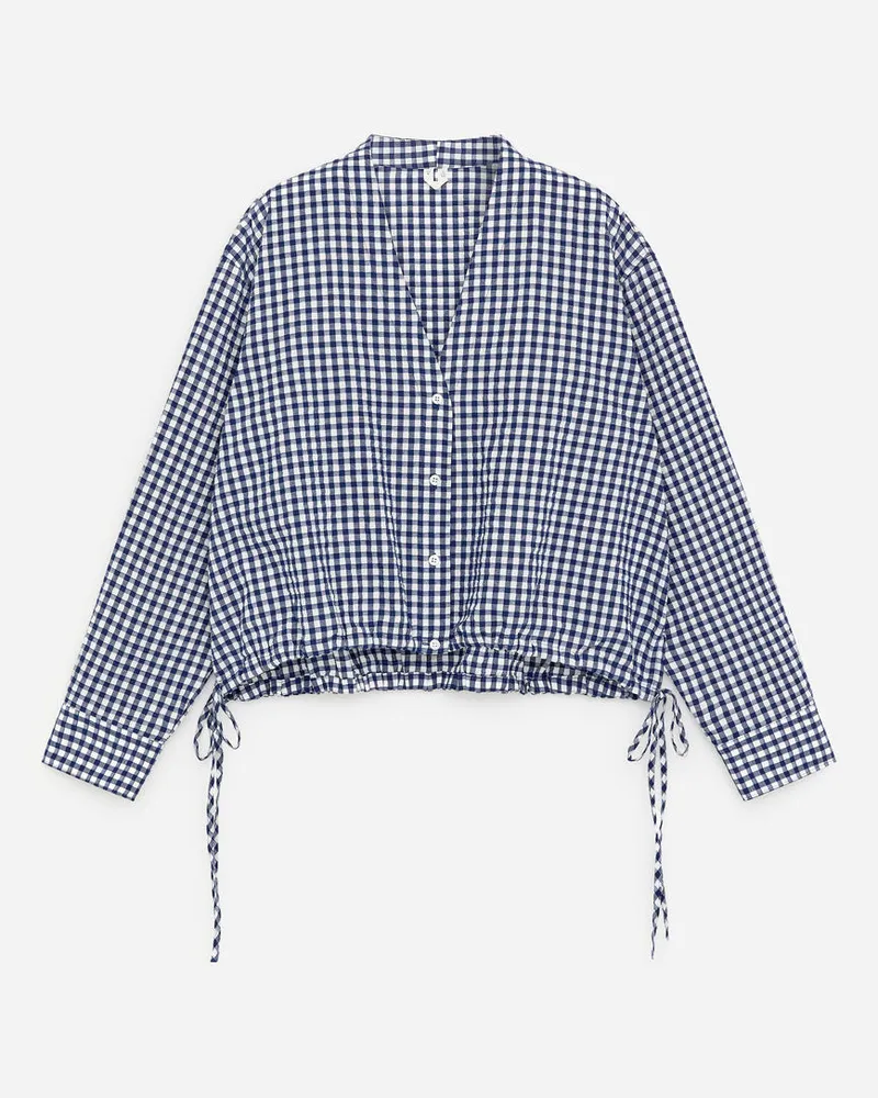 Arket Seersucker-Oberteil -Blau Blau